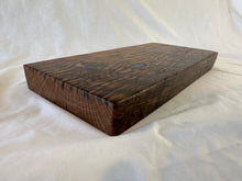 Load image into Gallery viewer, Reclaimed White Oak Charcuterie/Cutting Board with Aqua epoxy inlay