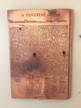 Load image into Gallery viewer, Declaration of Independence - Engraved on Reclaimed Shiplap