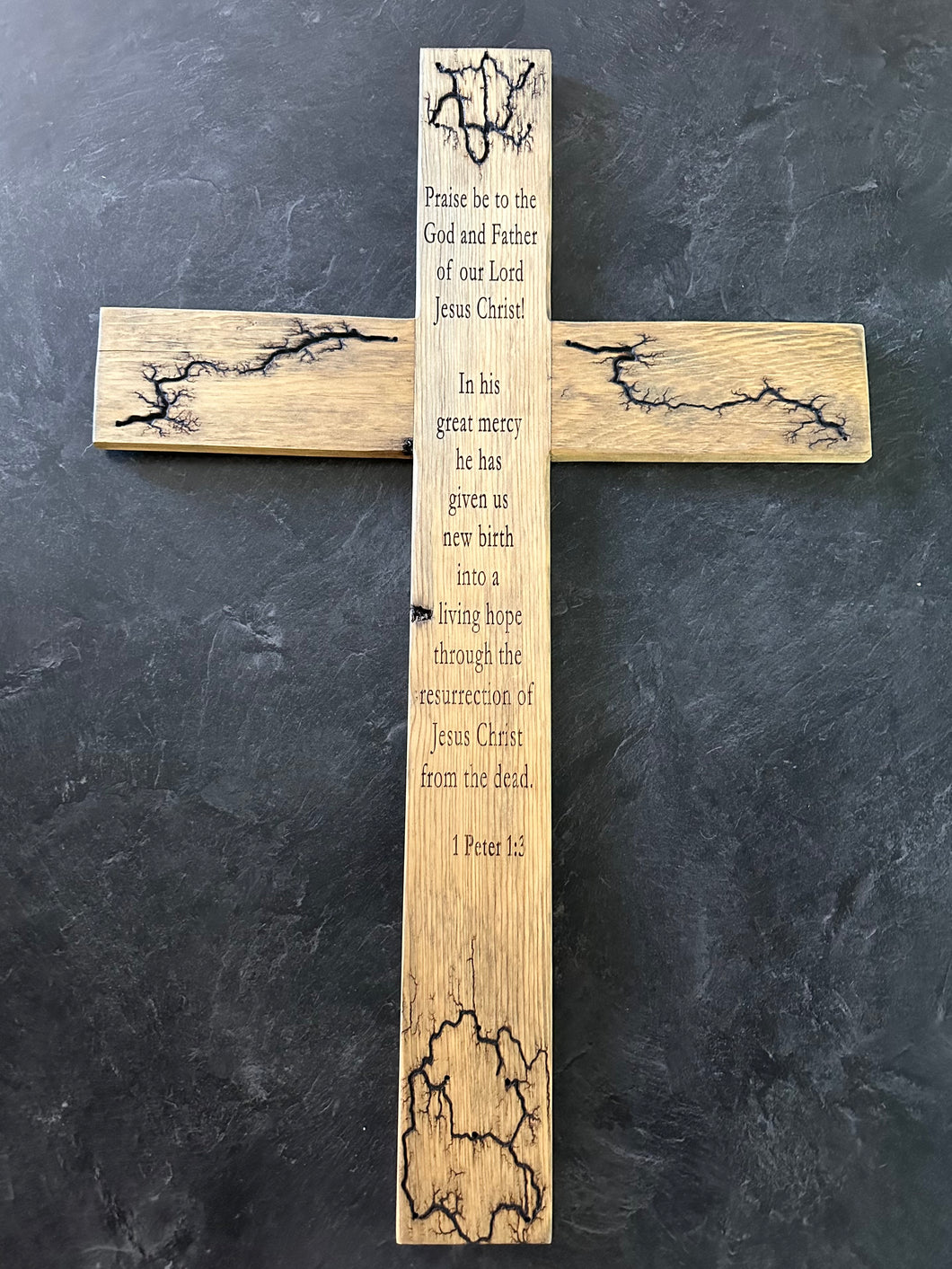 Wood Cross with Verse