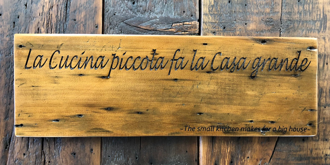 Unique signs for the kitchen - Handcrafted in the USA from Authentic reclaimed wood.