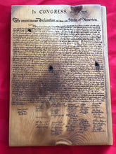 Load image into Gallery viewer, Declaration of Independence - Engraved on Reclaimed Shiplap
