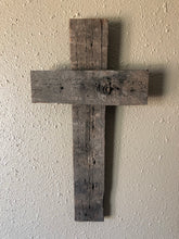 Load image into Gallery viewer, Cross made from Reclaimed Wood
